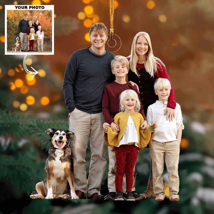 Family Is Everything - Personalized Photo Mica Ornament - Gift For Family, Family Members