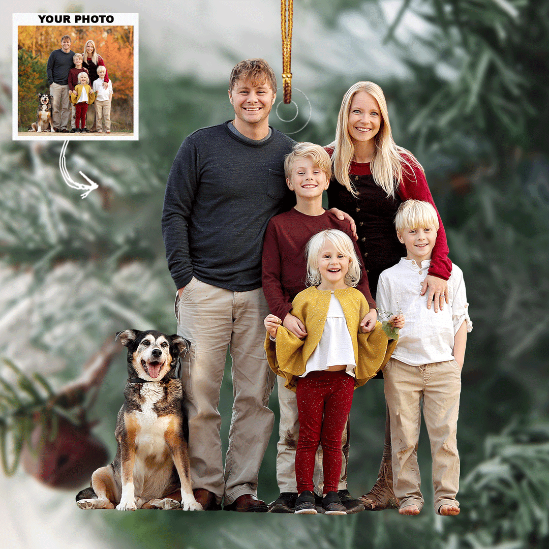 Family Is Everything - Personalized Photo Mica Ornament - Gift For Family, Family Members