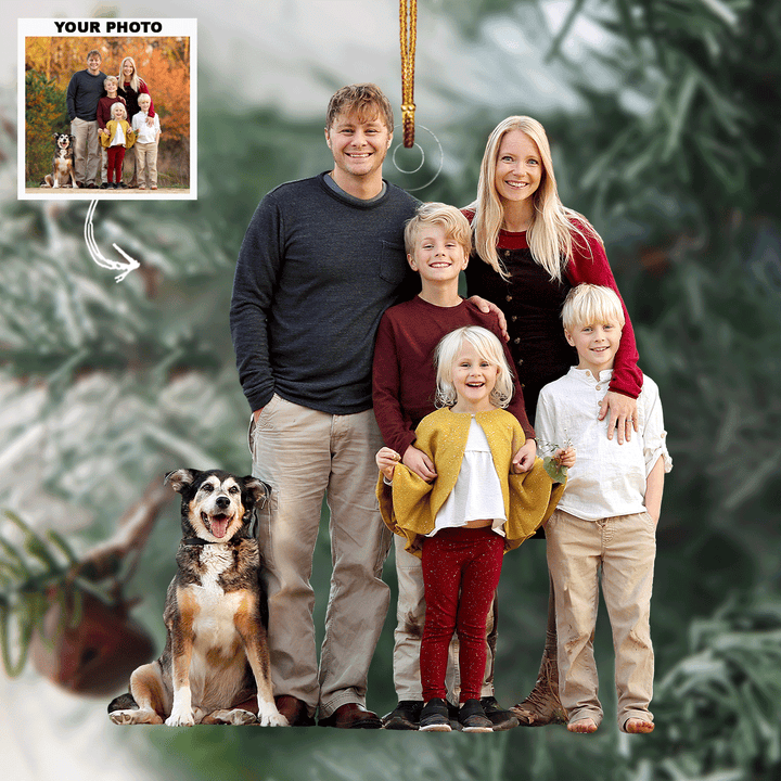 Family Is Everything - Personalized Photo Mica Ornament - Gift For Family, Family Members