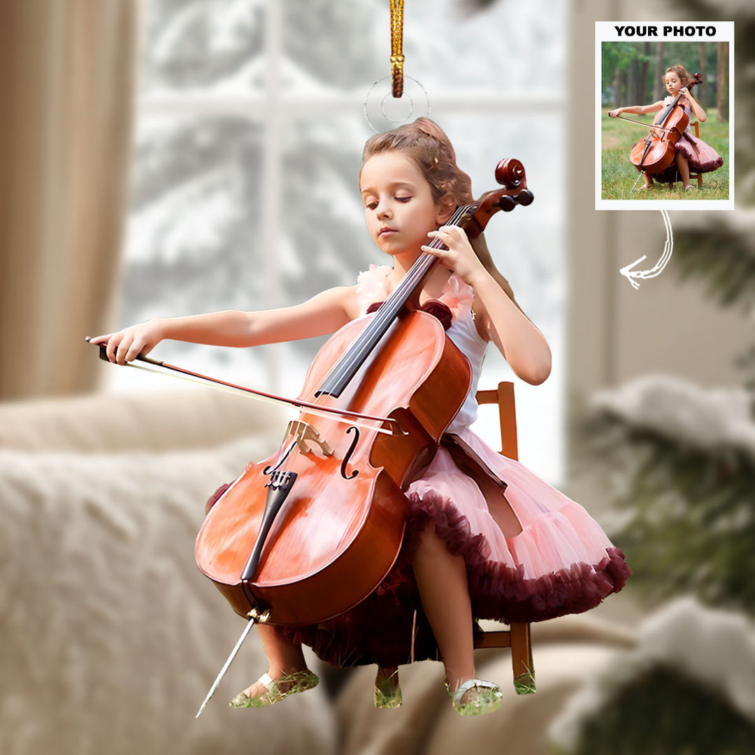 Mini Musicians - Personalized Photo Mica Ornament - Christmas Gift For Family Members, Kids