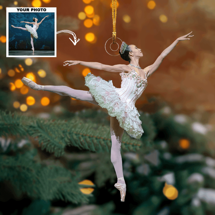 Ballet Dancer - Personalized Photo Mica Ornament - Christmas Gift For Ballet Lovers