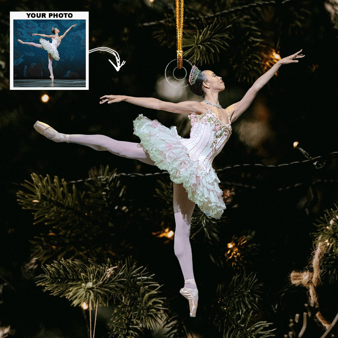 Ballet Dancer - Personalized Photo Mica Ornament - Christmas Gift For Ballet Lovers