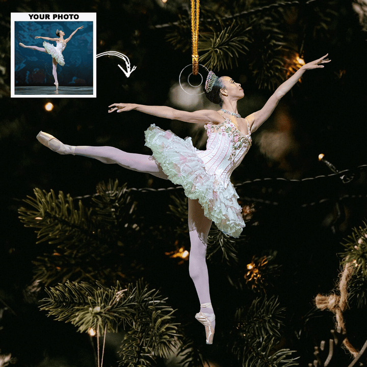 Ballet Dancer - Personalized Photo Mica Ornament - Christmas Gift For Ballet Lovers
