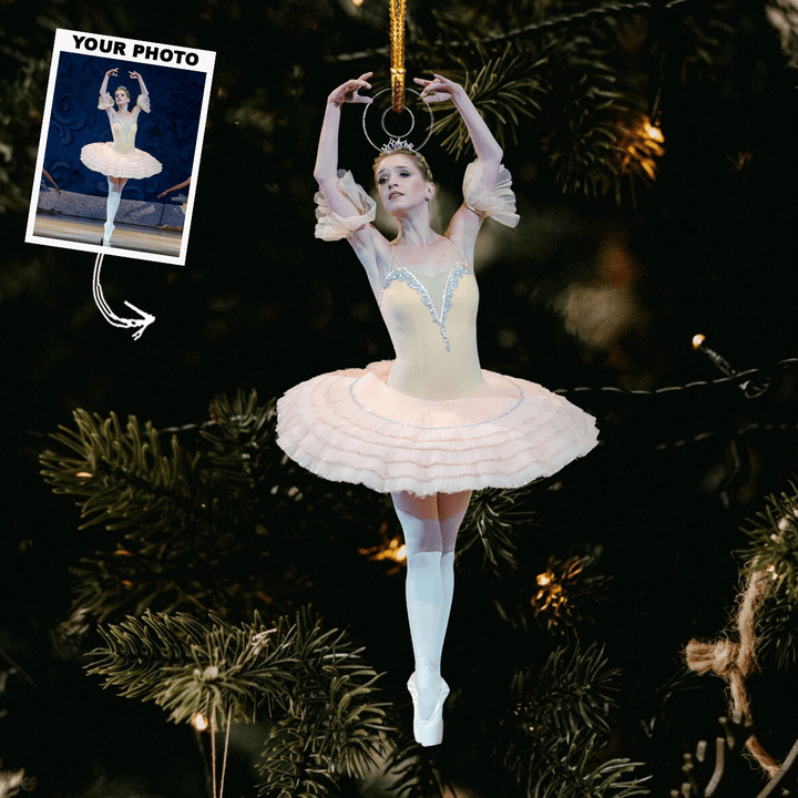 Ballet Swan - Personalized Photo Mica Ornament - Christmas Gift For Ballet Lovers