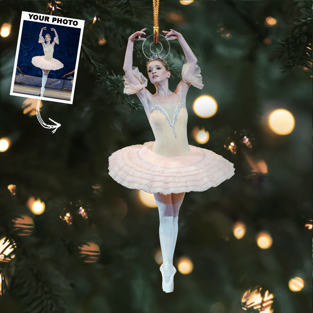 Ballet Swan - Personalized Photo Mica Ornament - Christmas Gift For Ballet Lovers