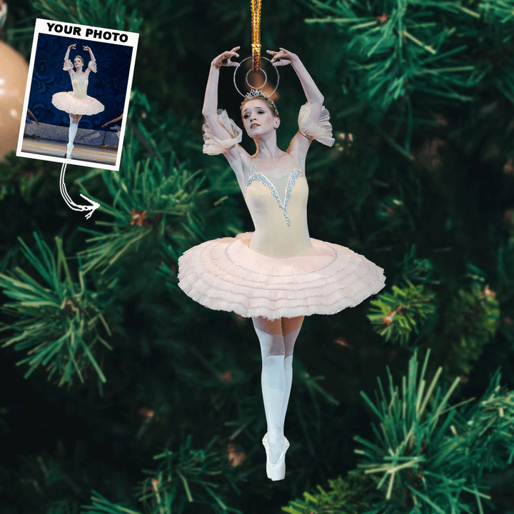 Ballet Swan - Personalized Photo Mica Ornament - Christmas Gift For Ballet Lovers