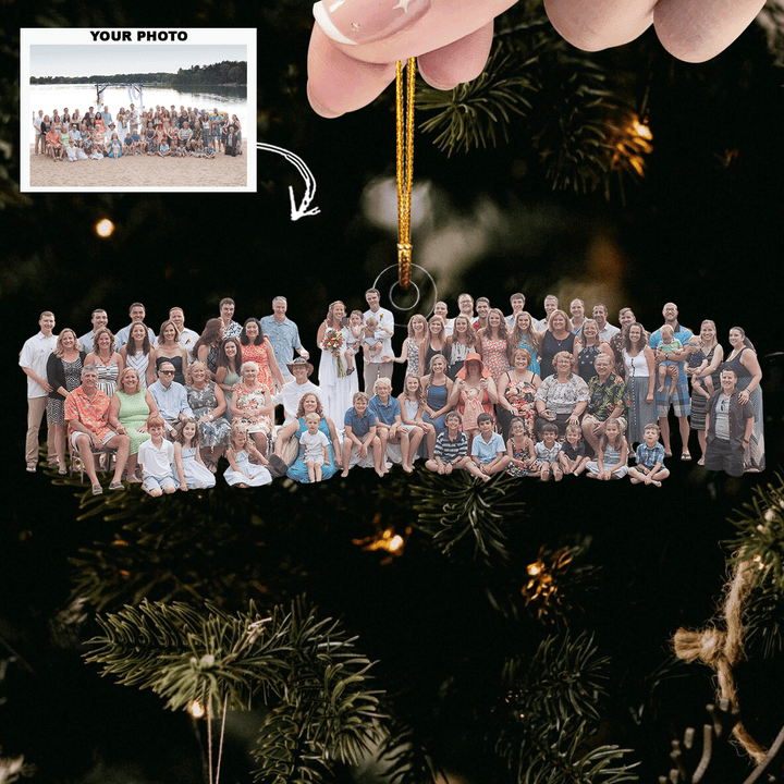 Forever Family Fest - Personalized Photo Mica Ornament - Christmas Gift For Family, Family Members