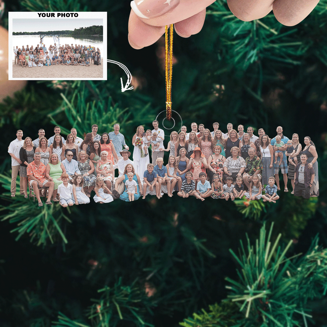 Forever Family Fest - Personalized Photo Mica Ornament - Christmas Gift For Family, Family Members