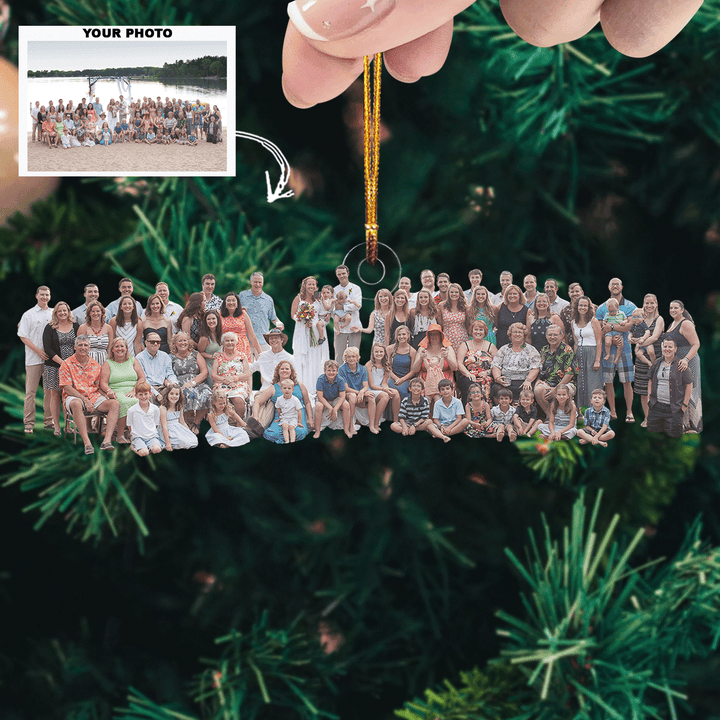 Forever Family Fest - Personalized Photo Mica Ornament - Christmas Gift For Family, Family Members