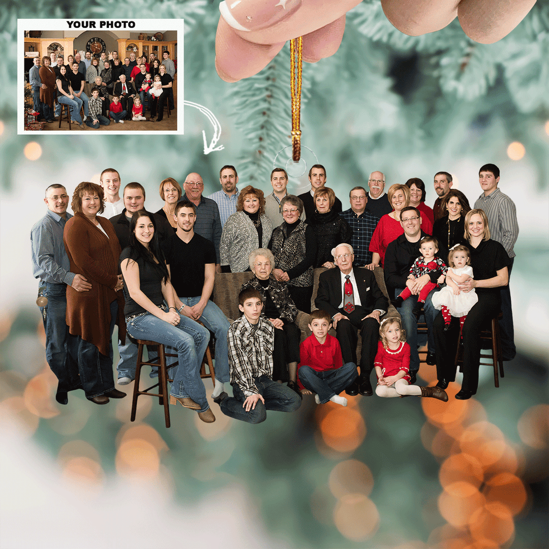 Homecoming Celebration - Personalized Photo Mica Ornament - Christmas Gift For Family, Family Members