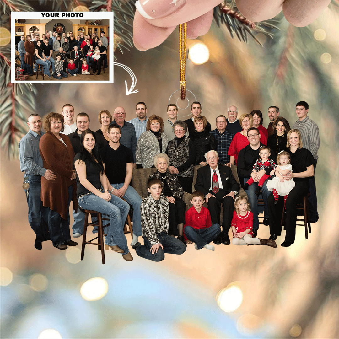 Homecoming Celebration - Personalized Photo Mica Ornament - Christmas Gift For Family, Family Members