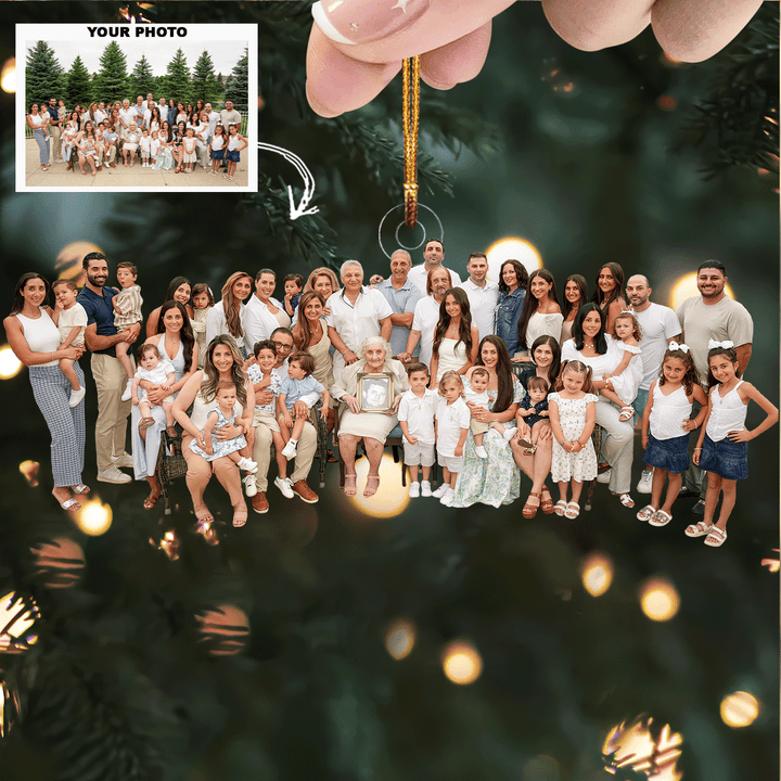 Legacy of Love - Personalized Photo Mica Ornament - Christmas Gift For Family, Family Members