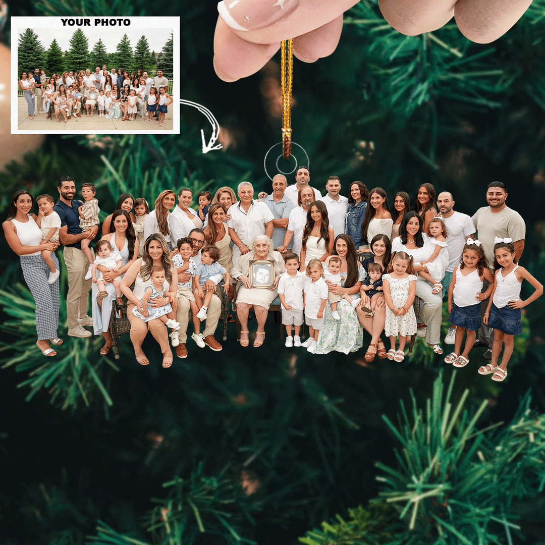 Legacy of Love - Personalized Photo Mica Ornament - Christmas Gift For Family, Family Members