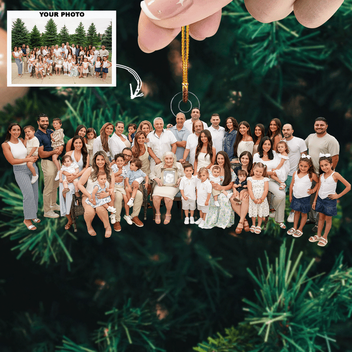 Legacy of Love - Personalized Photo Mica Ornament - Christmas Gift For Family, Family Members