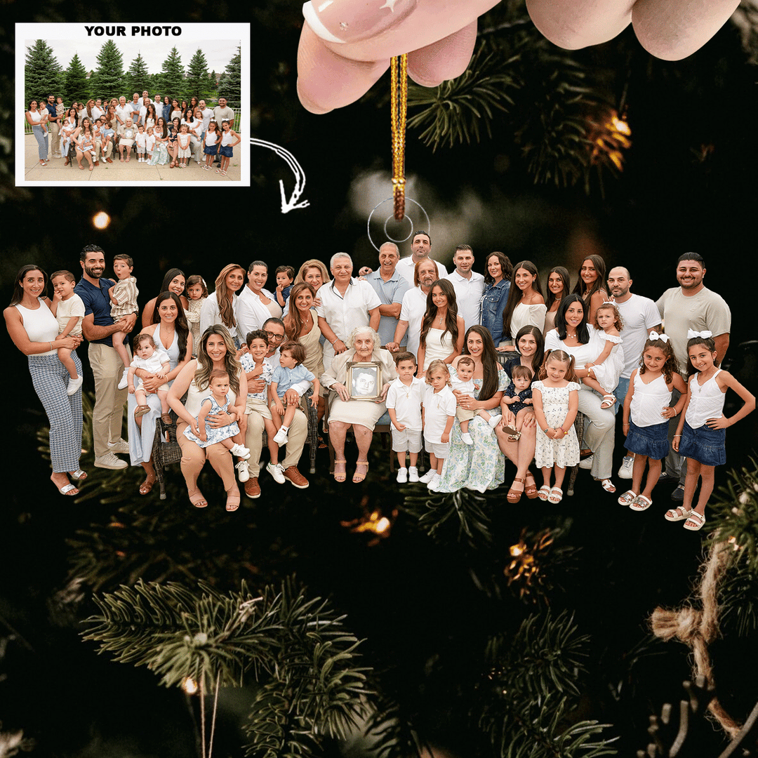 Legacy of Love - Personalized Photo Mica Ornament - Christmas Gift For Family, Family Members