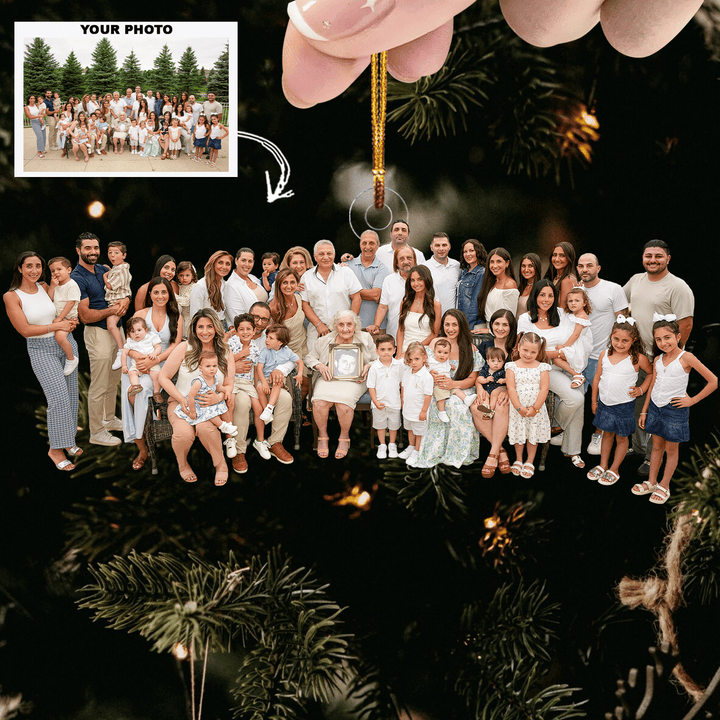 Legacy of Love - Personalized Photo Mica Ornament - Christmas Gift For Family, Family Members
