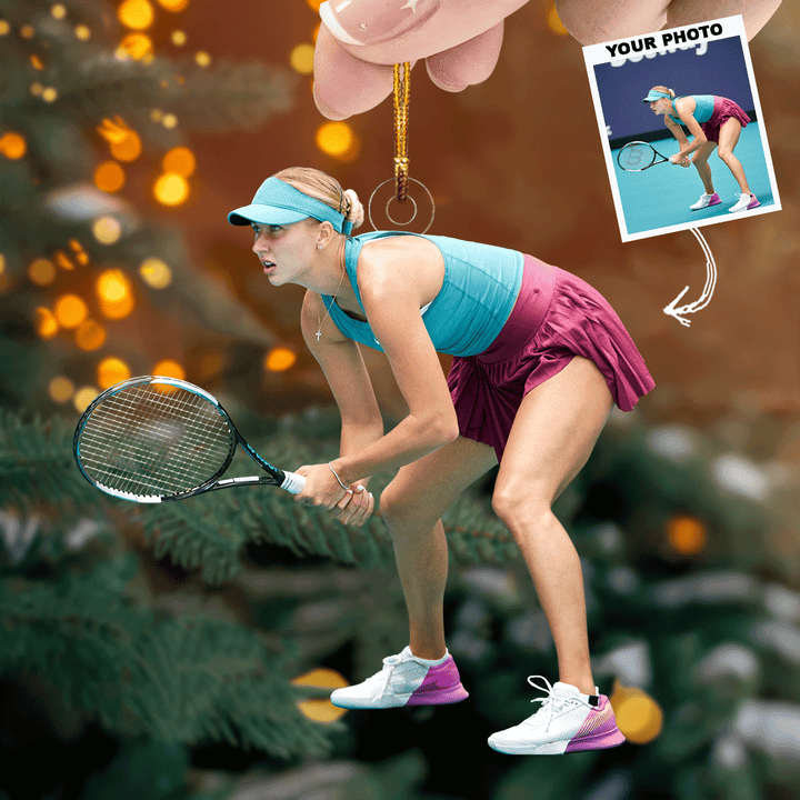 Match Point - Personalized Photo Mica Ornament - Christmas Gift For Tennis Players, Tennis Lovers