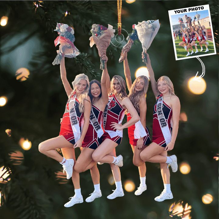 Cheer Champs - Personalized Photo Mica Ornament - Christmas Gift For Cheerleader, Sport Lovers