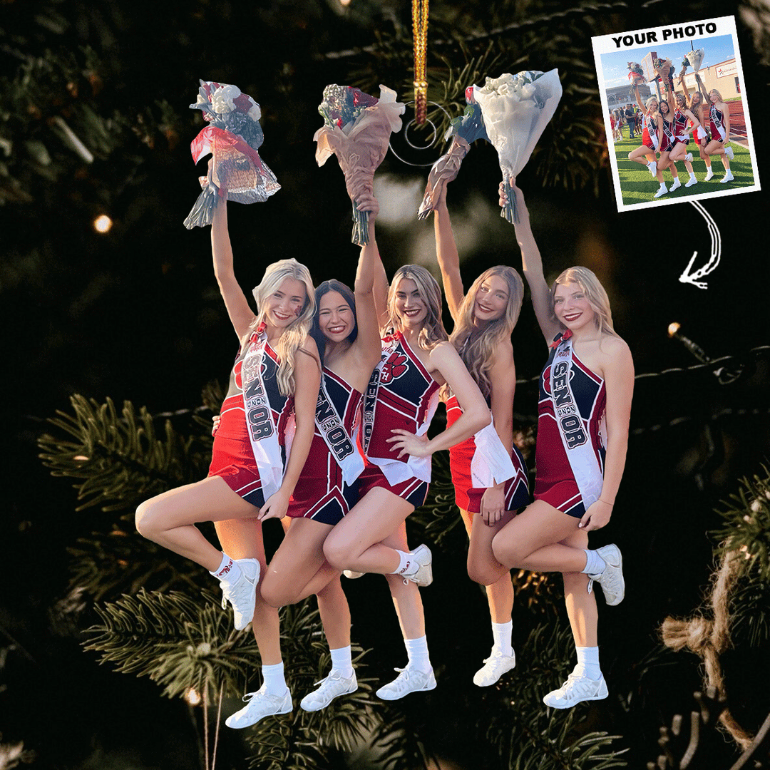 Cheer Champs - Personalized Photo Mica Ornament - Christmas Gift For Cheerleader, Sport Lovers