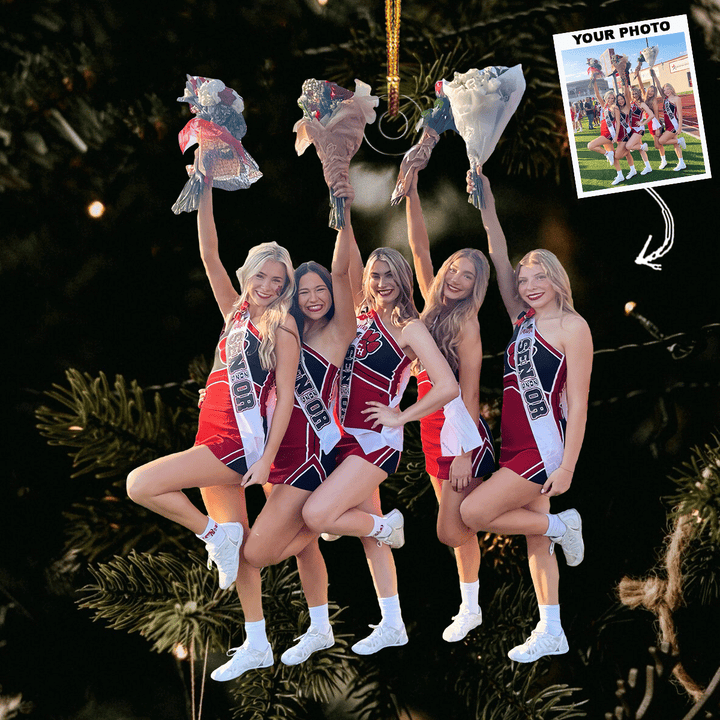 Cheer Champs - Personalized Photo Mica Ornament - Christmas Gift For Cheerleader, Sport Lovers