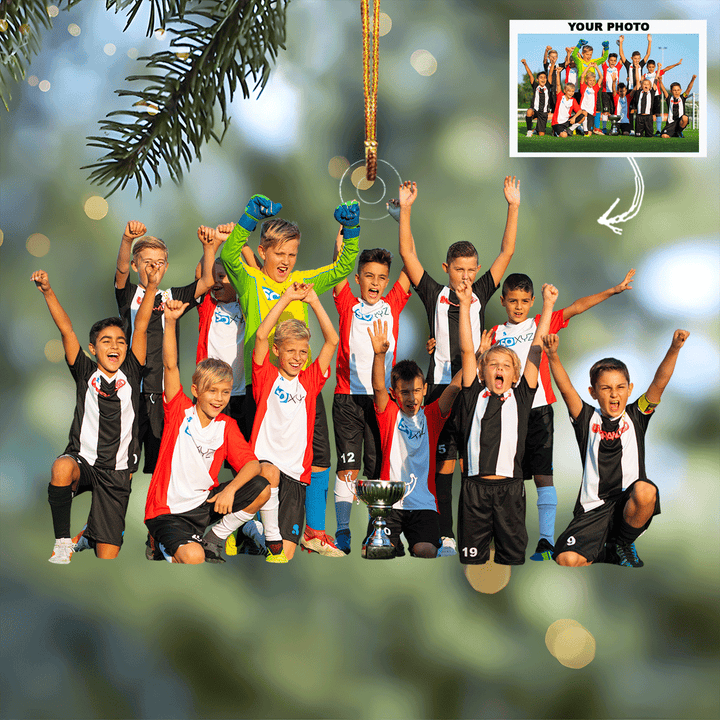 Little Legends League - Personalized Photo Mica Ornament - Christmas Gift For Soccer, Sport Lovers