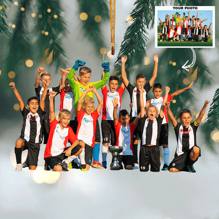 Little Legends League - Personalized Photo Mica Ornament - Christmas Gift For Soccer, Sport Lovers