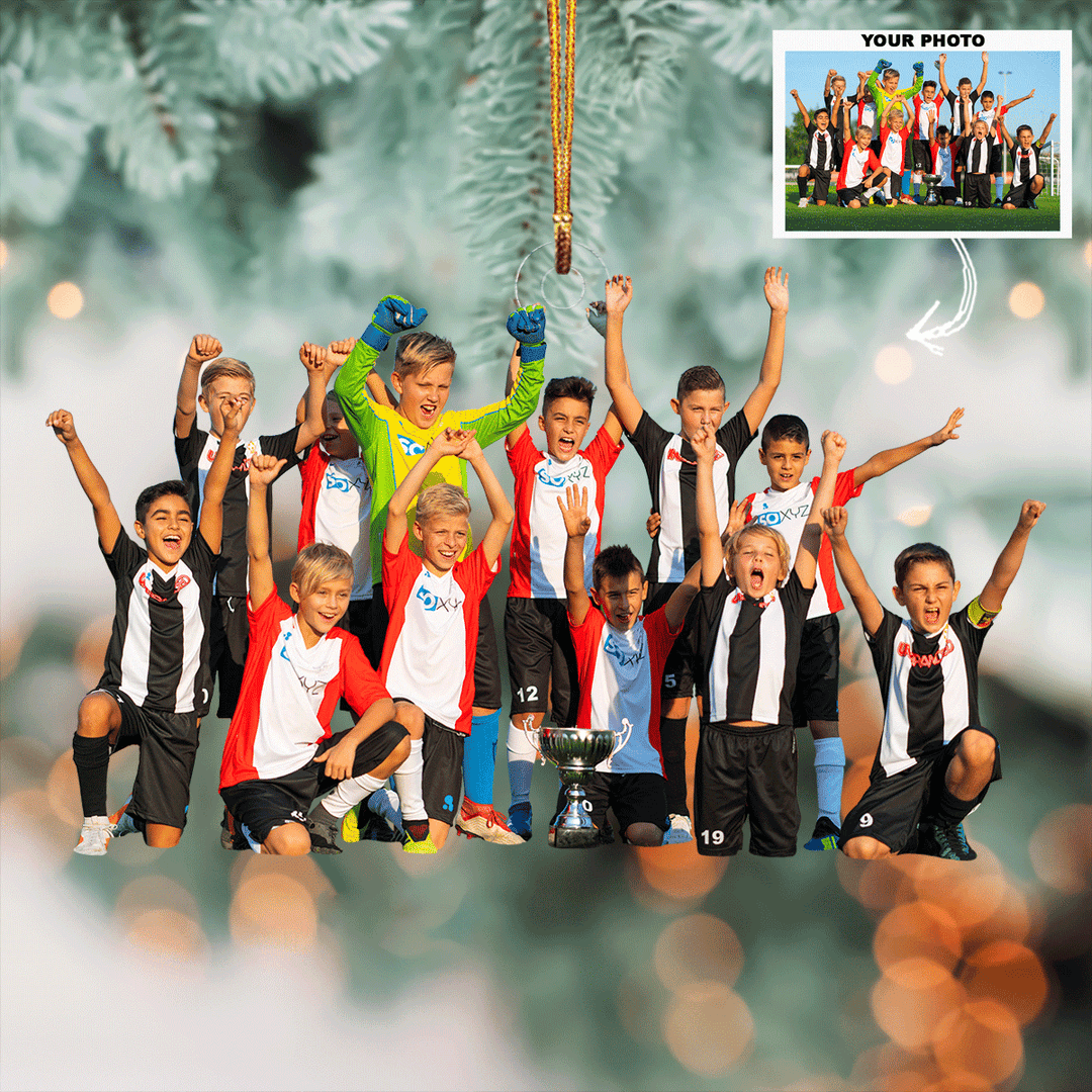 Little Legends League - Personalized Photo Mica Ornament - Christmas Gift For Soccer, Sport Lovers