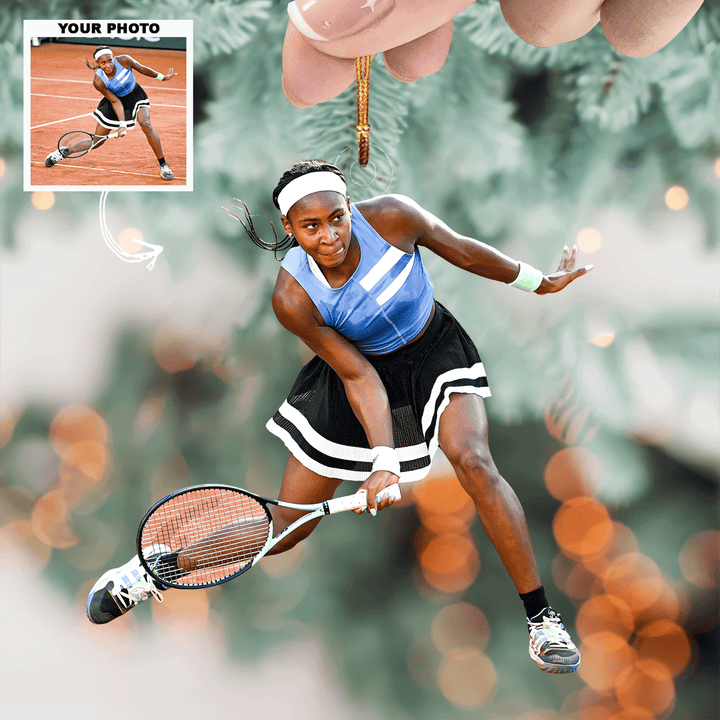 Grand Slam - Personalized Photo Mica Ornament - Christmas Gift For Tennis Players, Tennis Lovers