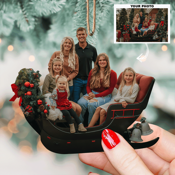 Festive Forest Family - Personalized Photo Mica Ornament - Christmas Gift For Family Members