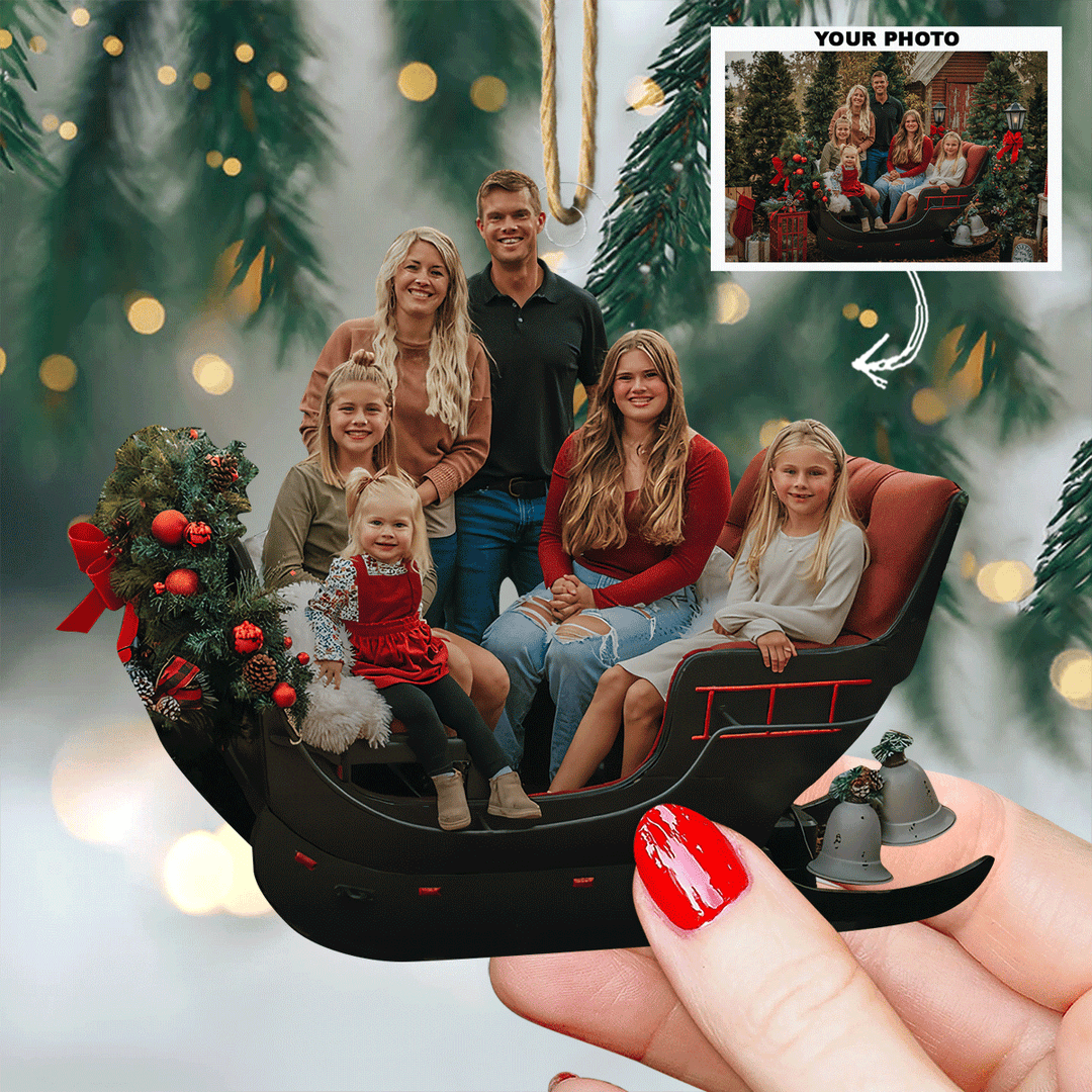 Festive Forest Family - Personalized Photo Mica Ornament - Christmas Gift For Family Members