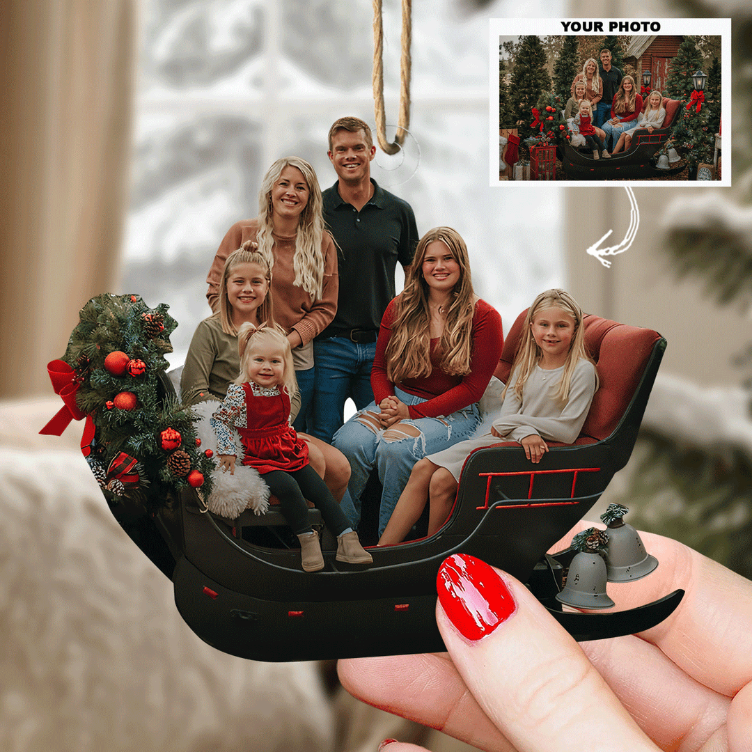 Festive Forest Family - Personalized Photo Mica Ornament - Christmas Gift For Family Members