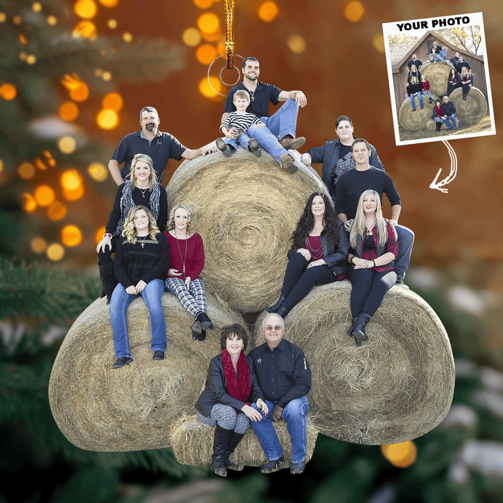 Harvest Bliss Family - Personalized Photo Mica Ornament - Christmas Gift For Family Members