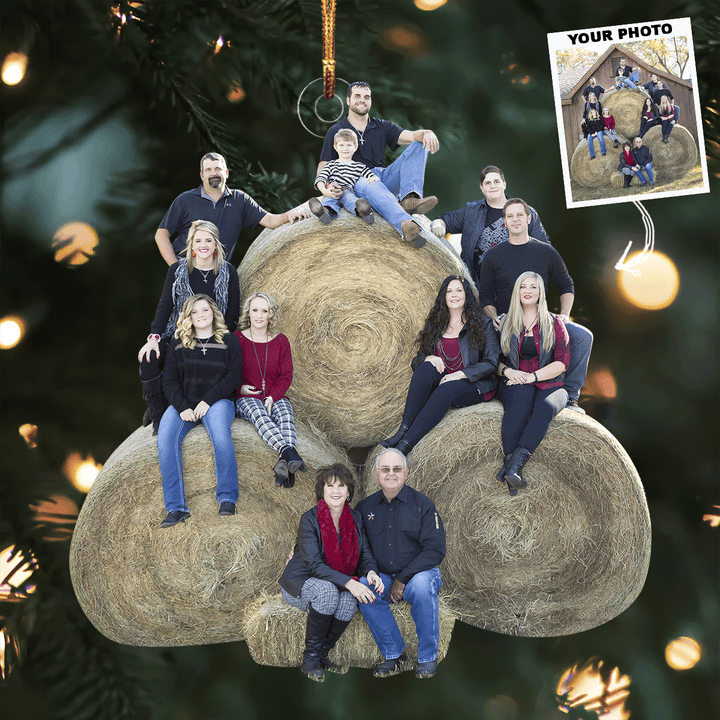 Harvest Bliss Family - Personalized Photo Mica Ornament - Christmas Gift For Family Members