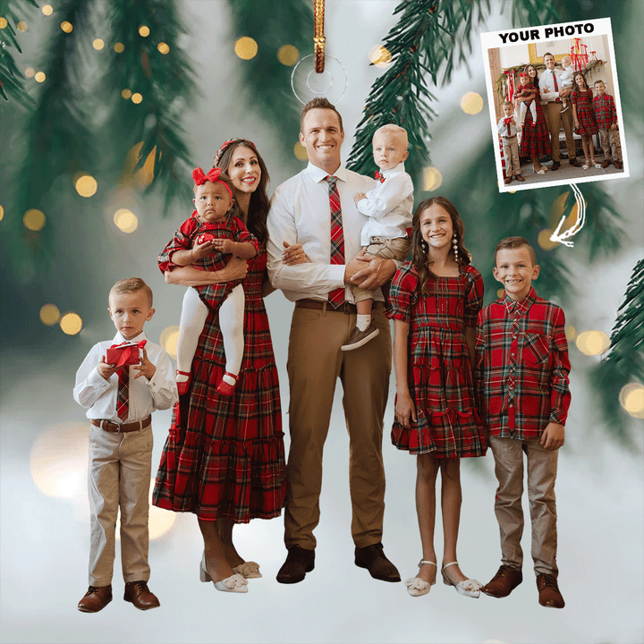 Together in Harmony - Personalized Photo Mica Ornament - Christmas Gift For Family Members