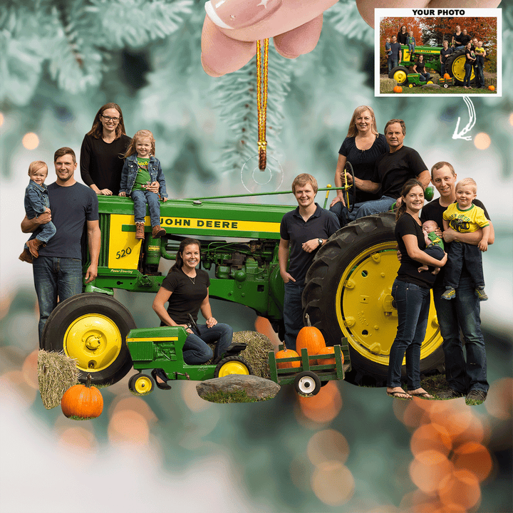 Rustic Love Gatherers - Personalized Photo Mica Ornament - Christmas Gift For Family Members