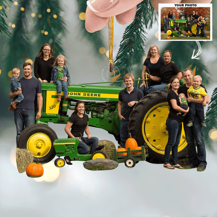 Rustic Love Gatherers - Personalized Photo Mica Ornament - Christmas Gift For Family Members