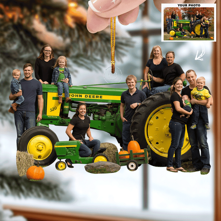 Rustic Love Gatherers - Personalized Photo Mica Ornament - Christmas Gift For Family Members