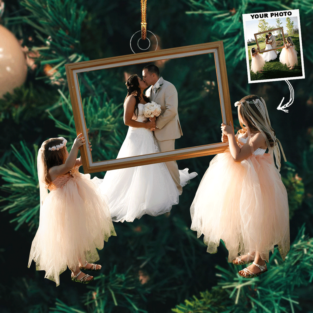 Framed in Love - Personalized Photo Mica Ornament - Christmas Gift For Family Members, Wedding Couple, Wife, Husband