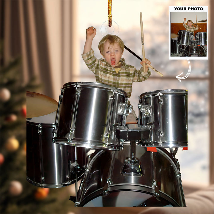 Mini Musicians - Personalized Photo Mica Ornament - Christmas Gift For Family Members, Kids