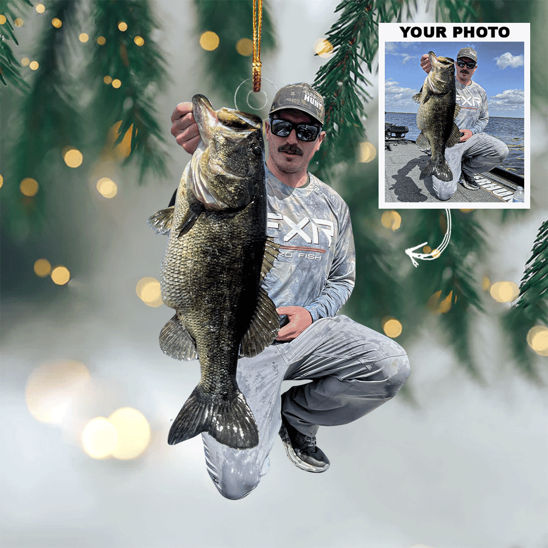 Fishing Cheaper Than Therapy - Personalized Photo Mica Ornament - Christmas Gift For Fishing Lover, Fisher, Family Member, Friends
