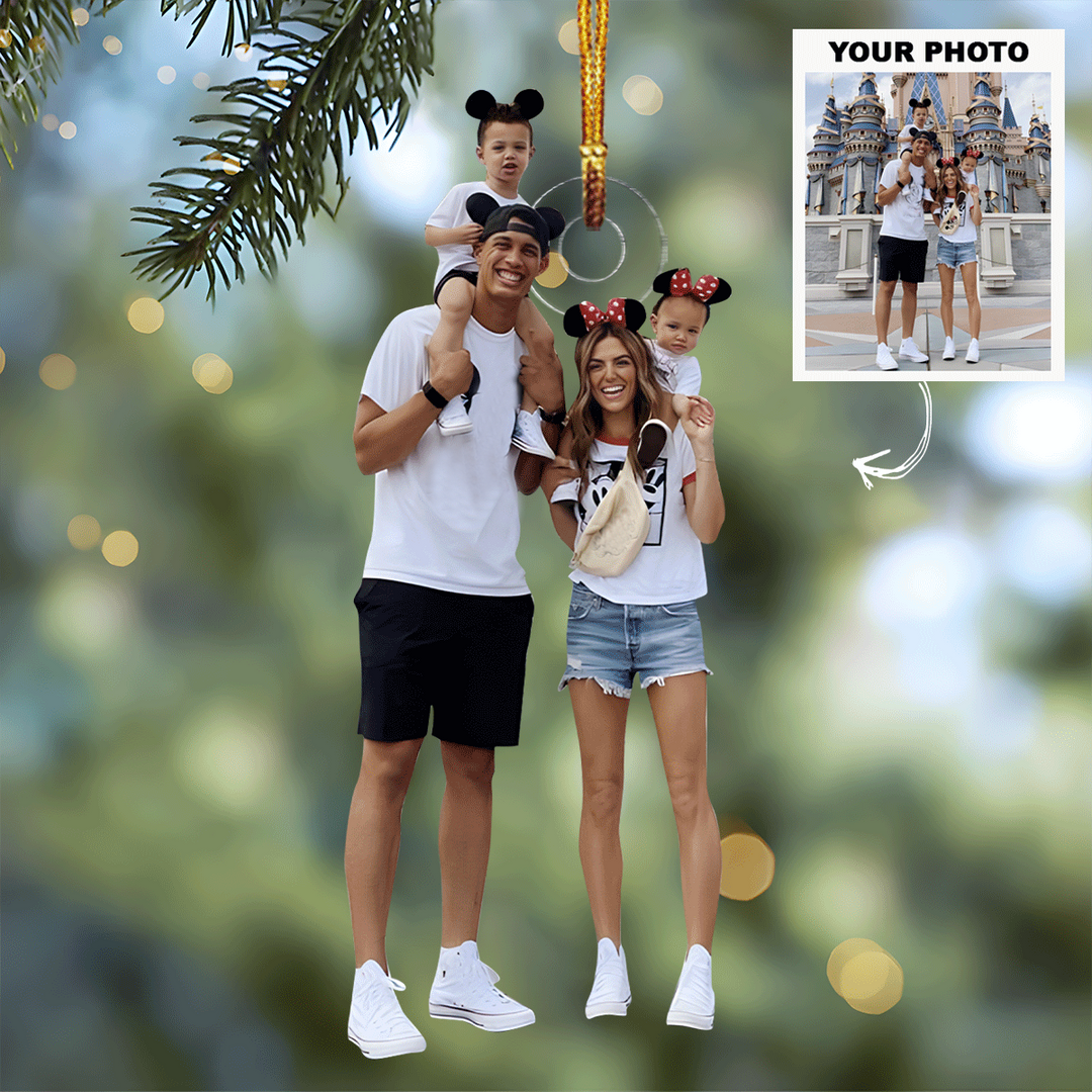 My Family - Personalized Photo Mica Ornament - Christmas Gift For Grandma, Grandpa, Family Members
