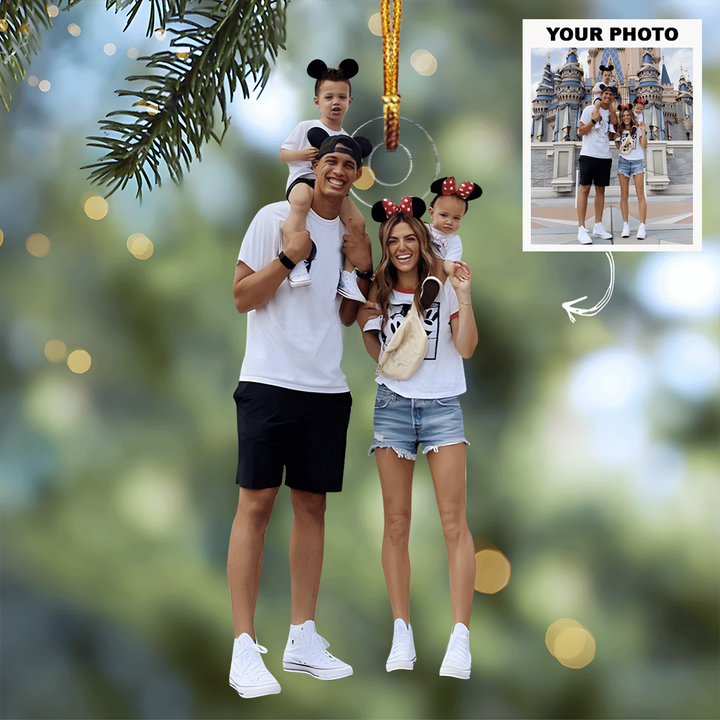 My Family - Personalized Photo Mica Ornament - Christmas Gift For Grandma, Grandpa, Family Members