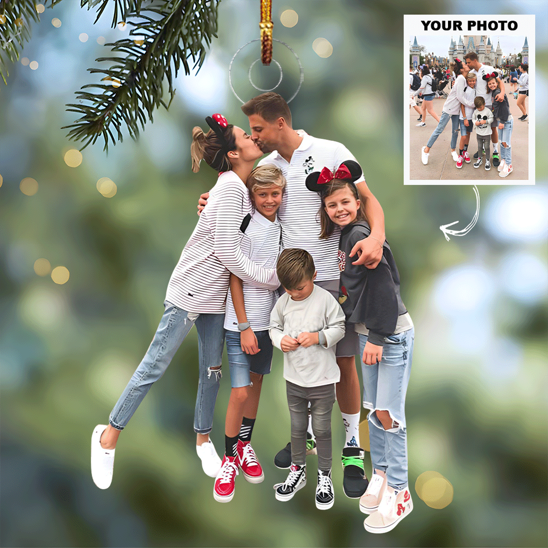 My Family - Personalized Photo Mica Ornament - Christmas Gift For Grandma, Grandpa, Family Members