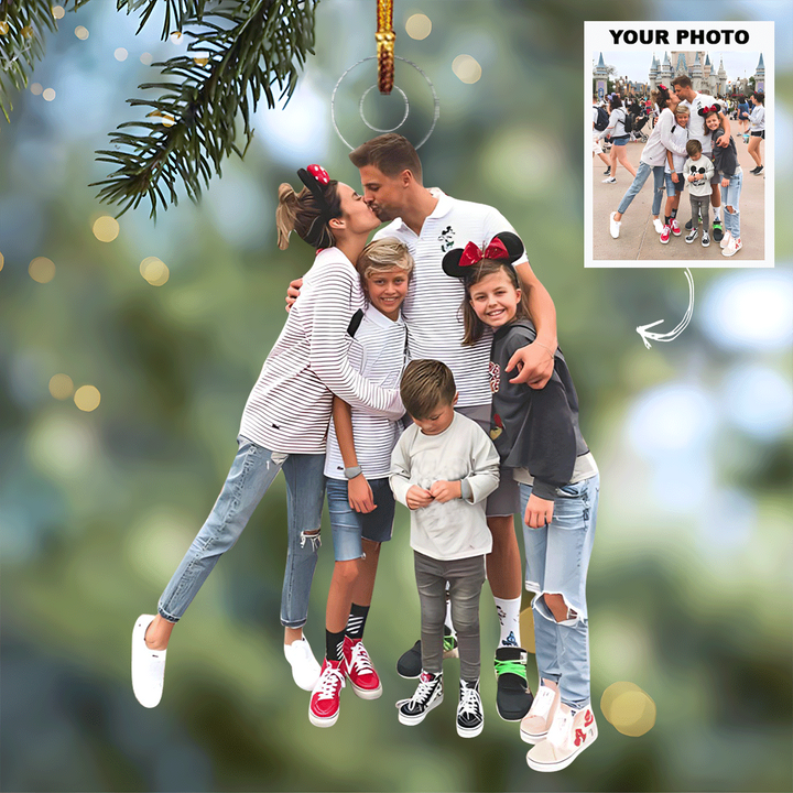 My Family - Personalized Photo Mica Ornament - Christmas Gift For Grandma, Grandpa, Family Members