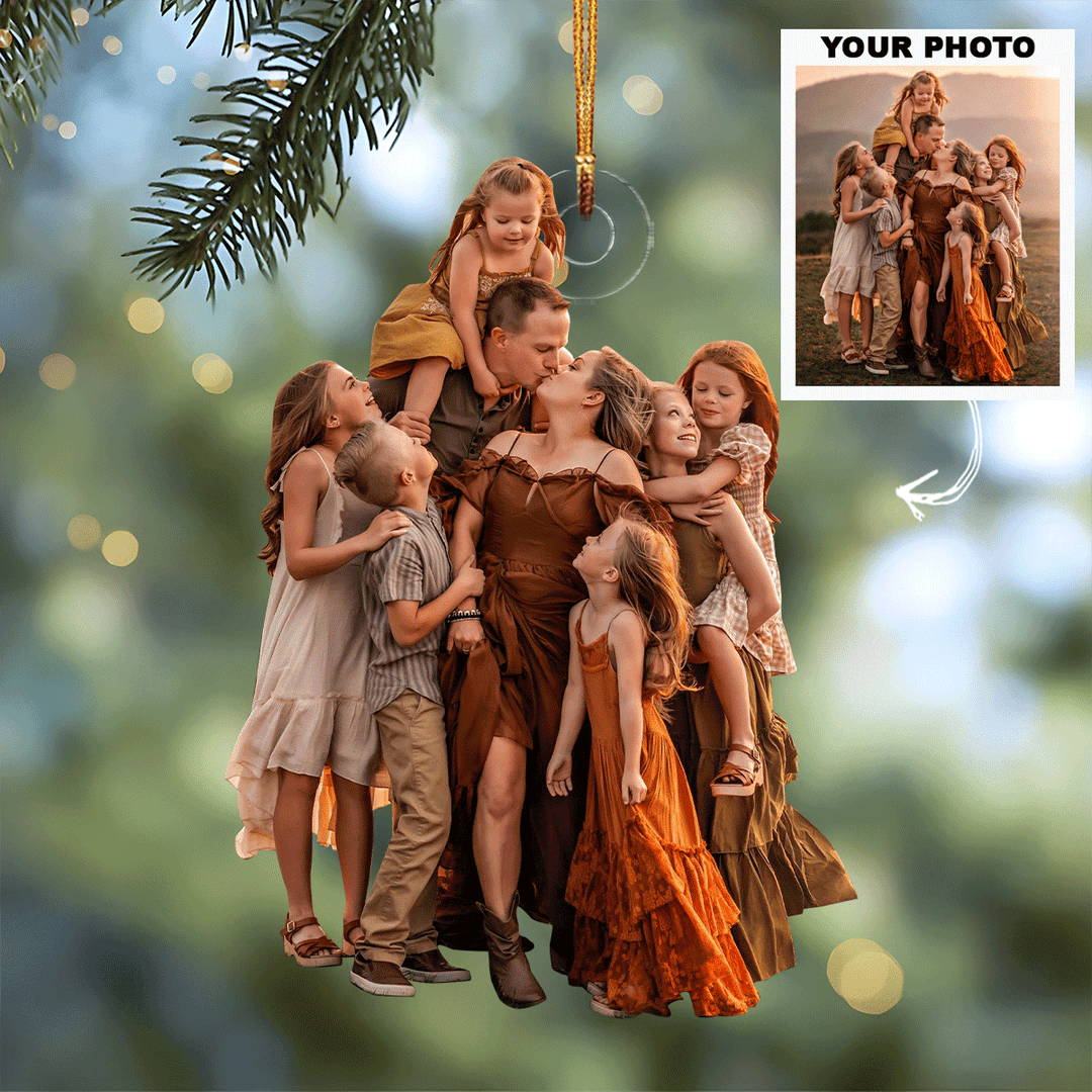 This Is Us - Personalized Photo Mica Ornament - Christmas Gift For Grandma, Grandpa, Family Members