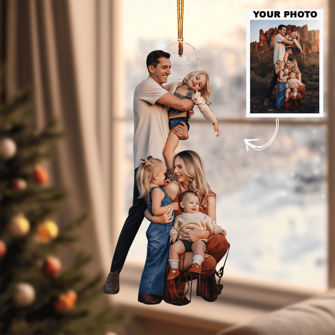 This Is Us - Personalized Photo Mica Ornament - Christmas Gift For Grandma, Grandpa, Family Members