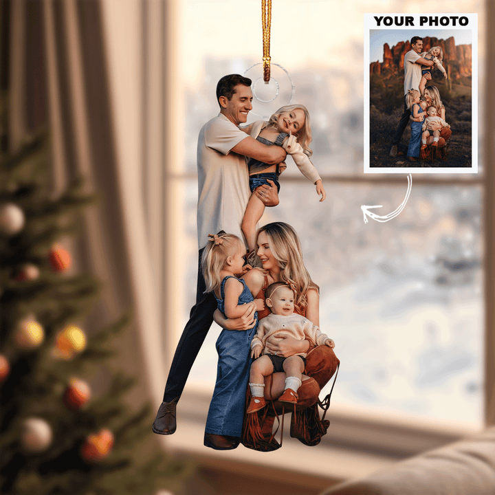This Is Us - Personalized Photo Mica Ornament - Christmas Gift For Grandma, Grandpa, Family Members
