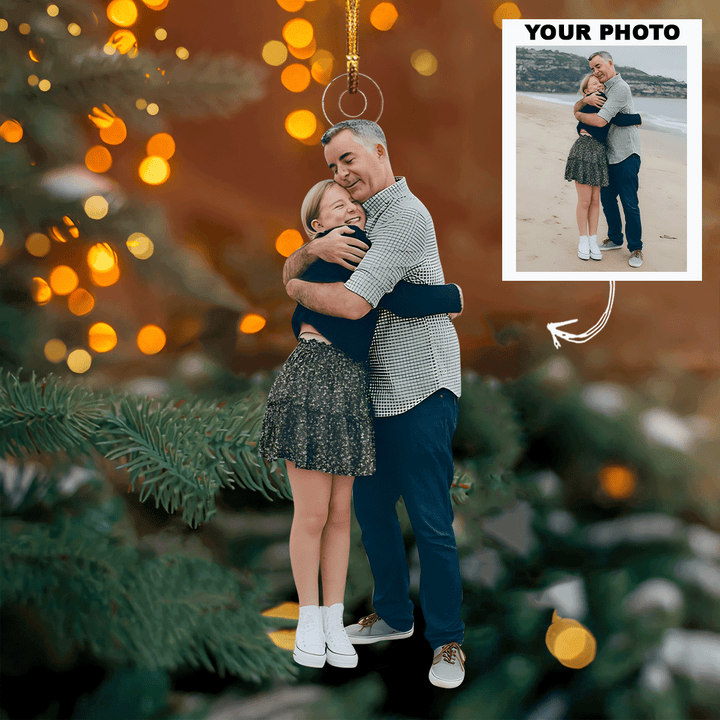 Dad You Are The Best - Personalized Photo Mica Ornament - Christmas Gift For Family Members