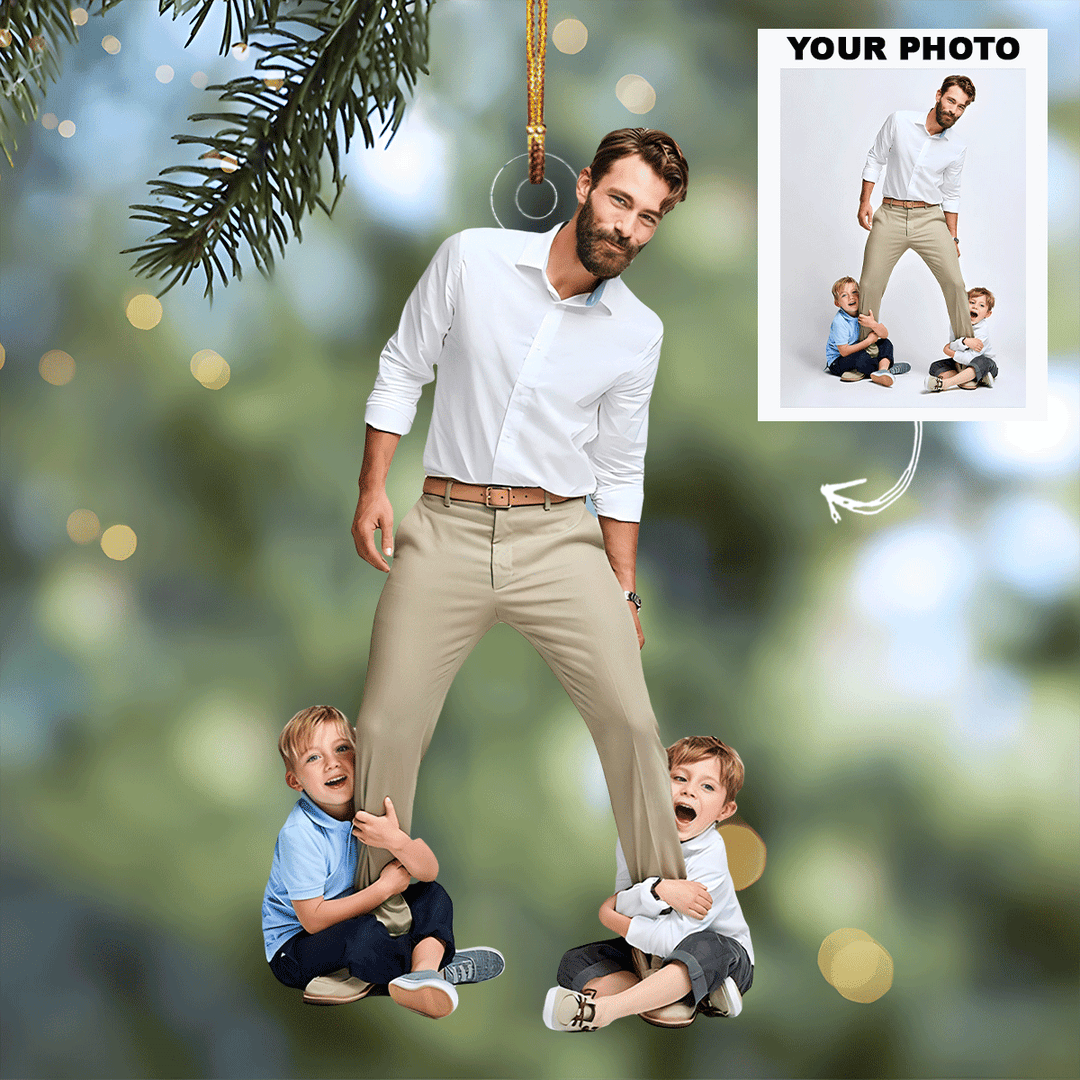 Dad You Are The Best - Personalized Photo Mica Ornament - Christmas Gift For Family Members