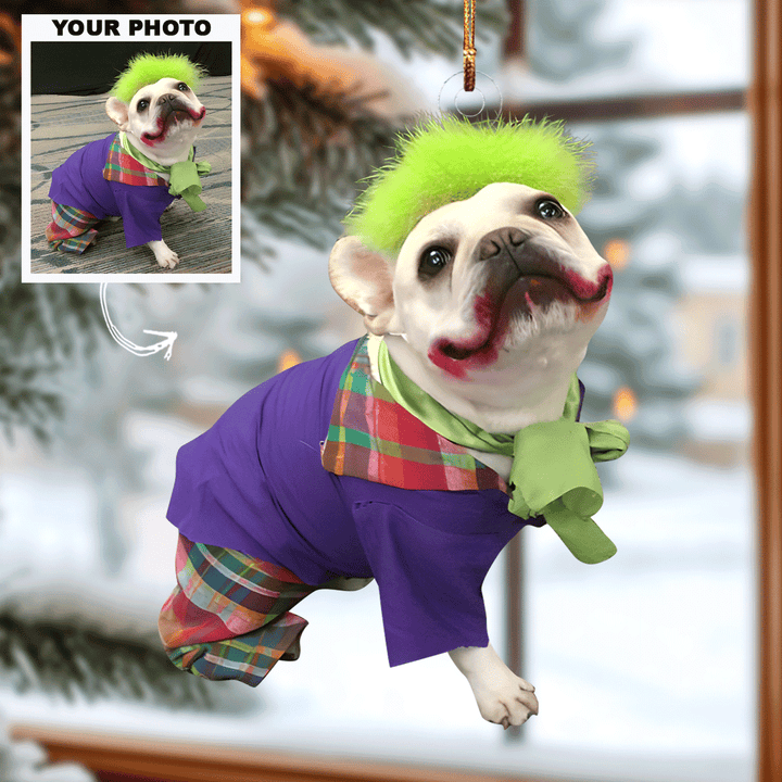 Custom Photo Funny Pet - Personalized Photo Mica Ornament - Christmas Gift For Dog Lovers